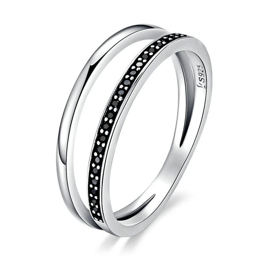 Bague Double Cercle  Argent Sterling 925