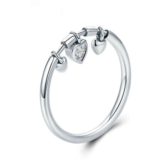 Bague Cœur Scintillant  Argent Sterling 925