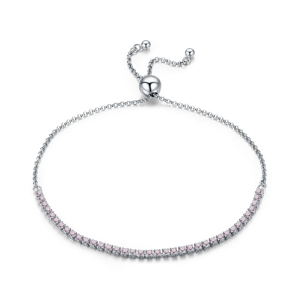 Bracelet Tennis Classique  Argent Sterling 925 Plaqué Or 14K