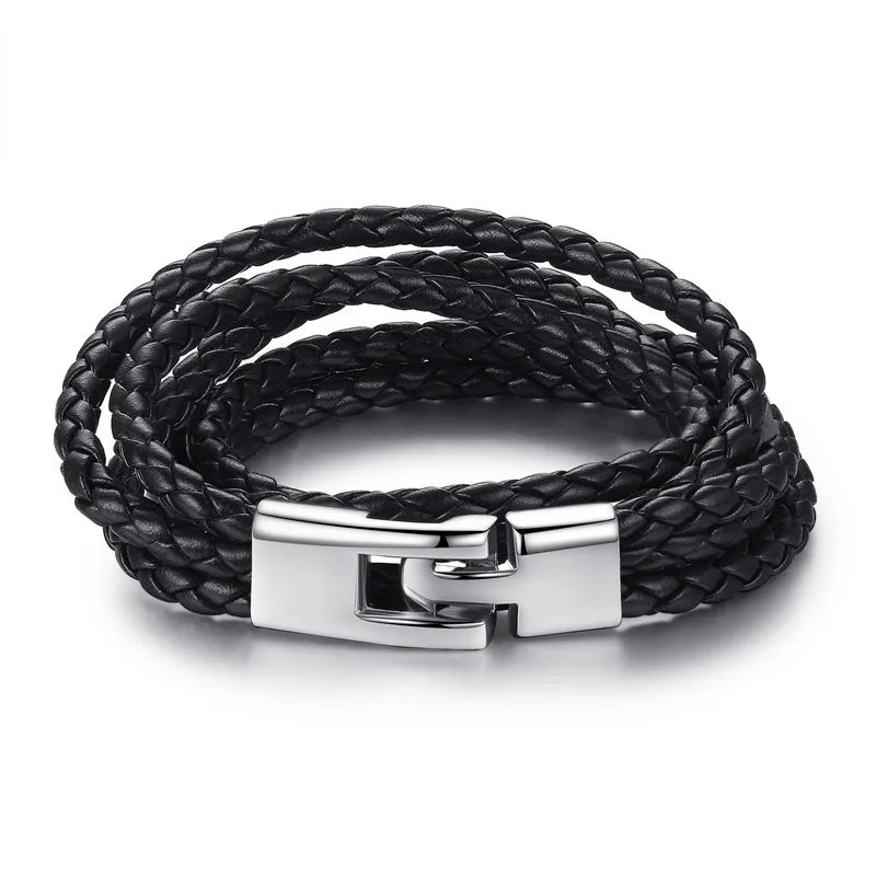 Bracelet en Cuir PU avec Fermoir Magnétique