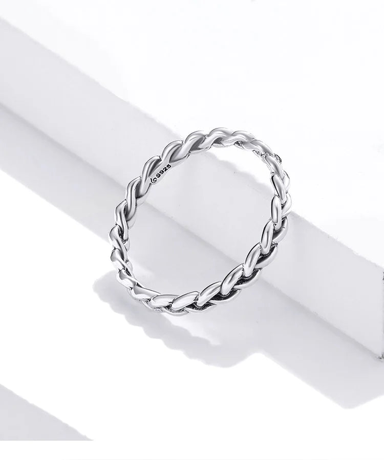 925 Sterling Silver Braided Ring