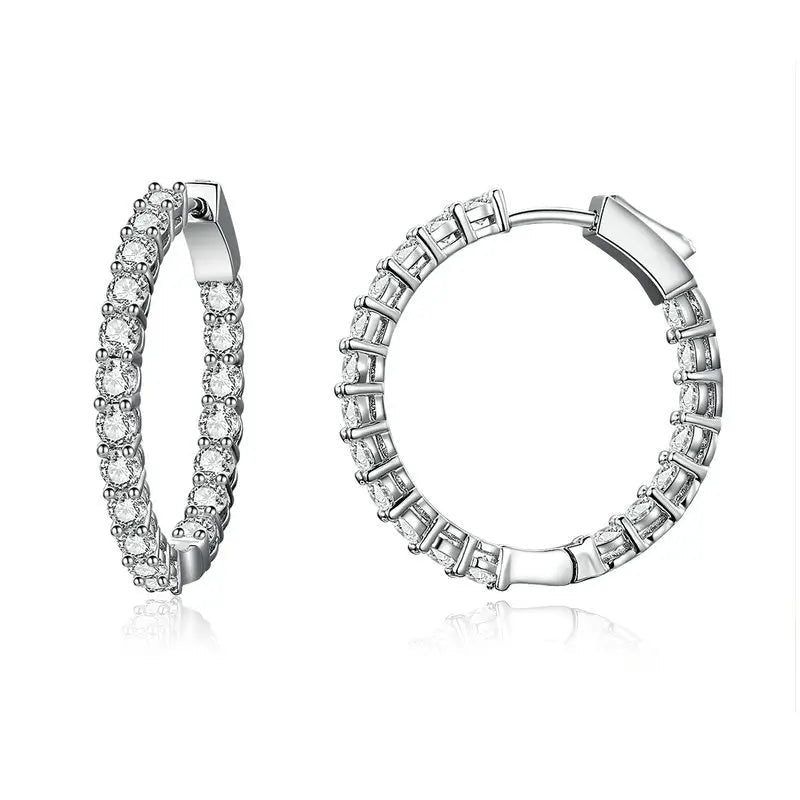 Boucles d’Oreilles Clous Rondes – Argent Classique