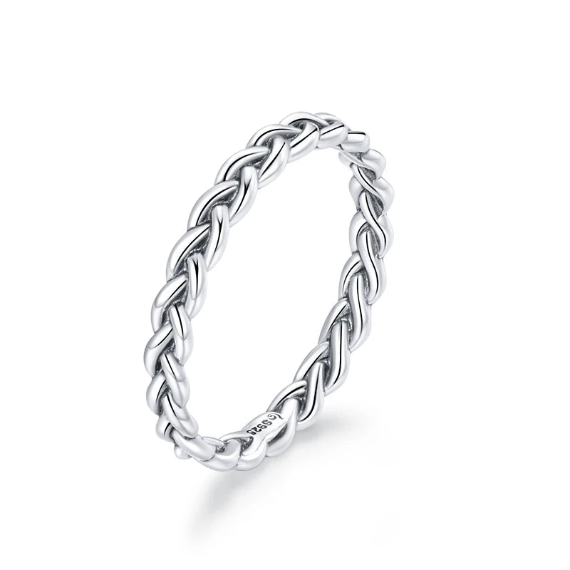 925 Sterling Silver Braided Ring