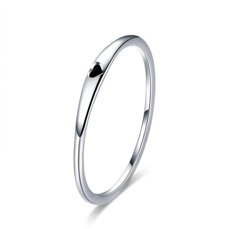 Bague Cœur Gravé – Argent Sterling 925