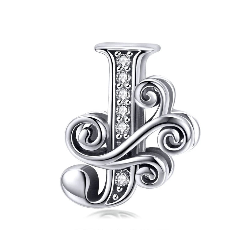 Charm Lettre Vintage  Argent Sterling 925