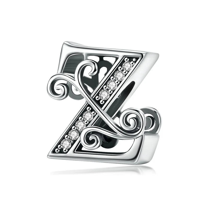 Charm Lettre Vintage  Argent Sterling 925