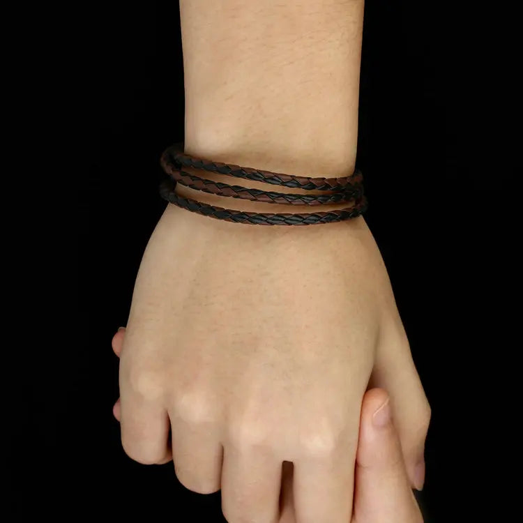 Bracelet en Cuir PU avec Fermoir Magnétique