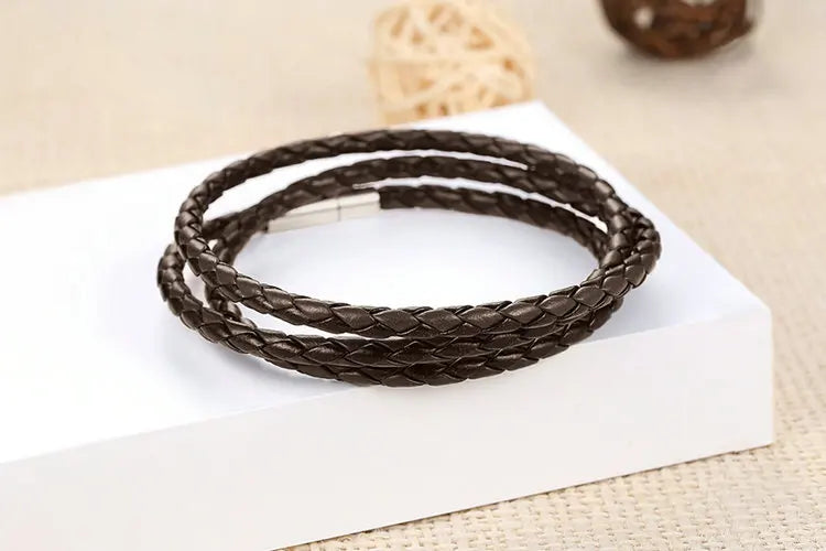 Bracelet en Cuir PU avec Fermoir Magnétique