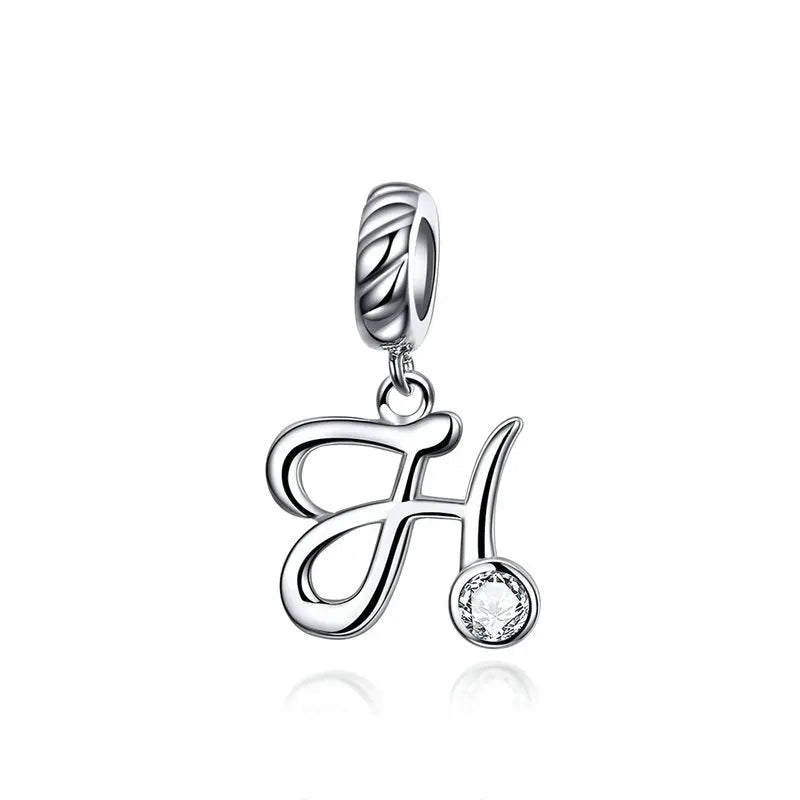 Pendentif Alphabet 26 Lettres  Argent Sterling 925