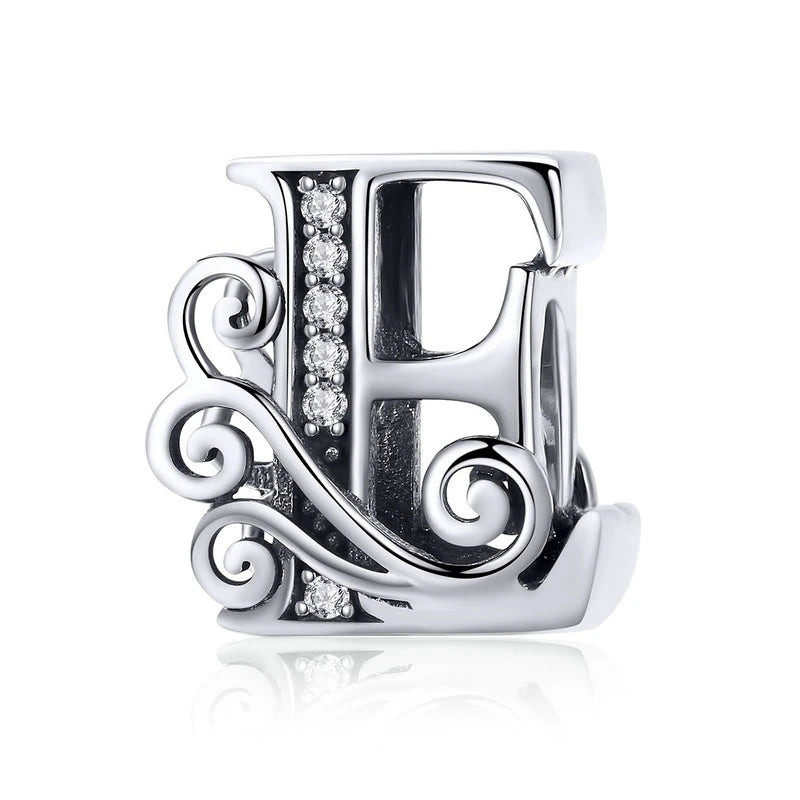 Charm Lettre Vintage  Argent Sterling 925