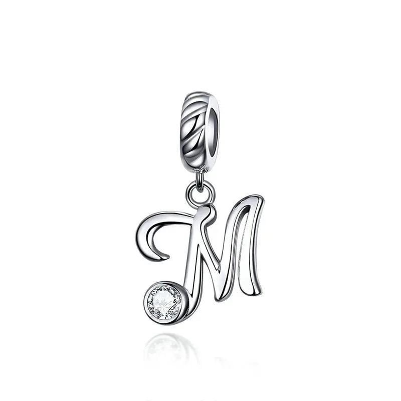 Pendentif Alphabet 26 Lettres  Argent Sterling 925