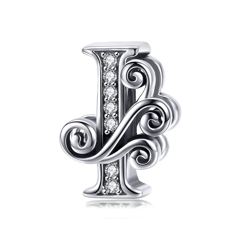 Charm Lettre Vintage  Argent Sterling 925