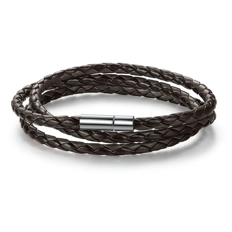 Bracelet en Cuir PU avec Fermoir Magnétique