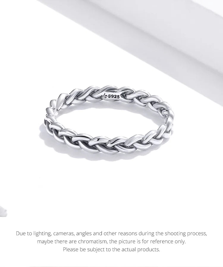 925 Sterling Silver Braided Ring