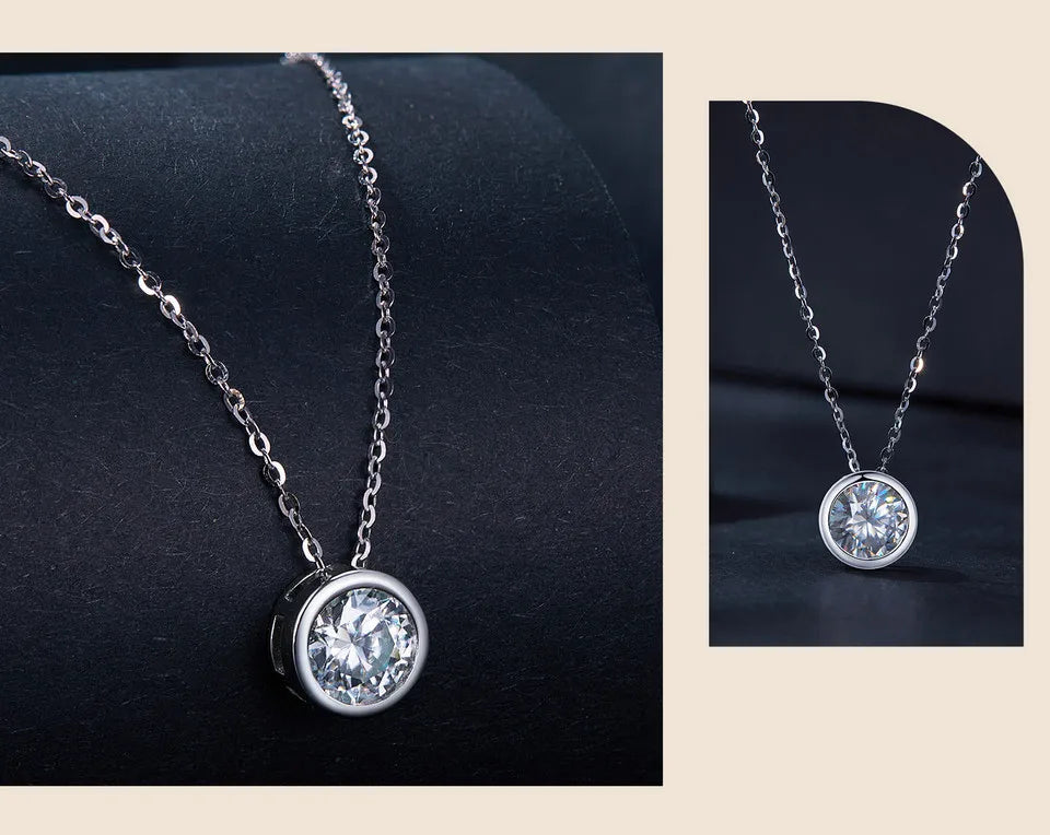 Collier Moissanite 1 Carat Diamant VVS1