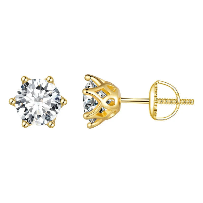 Boucles d’Oreilles en argent 925 avec Moissanite