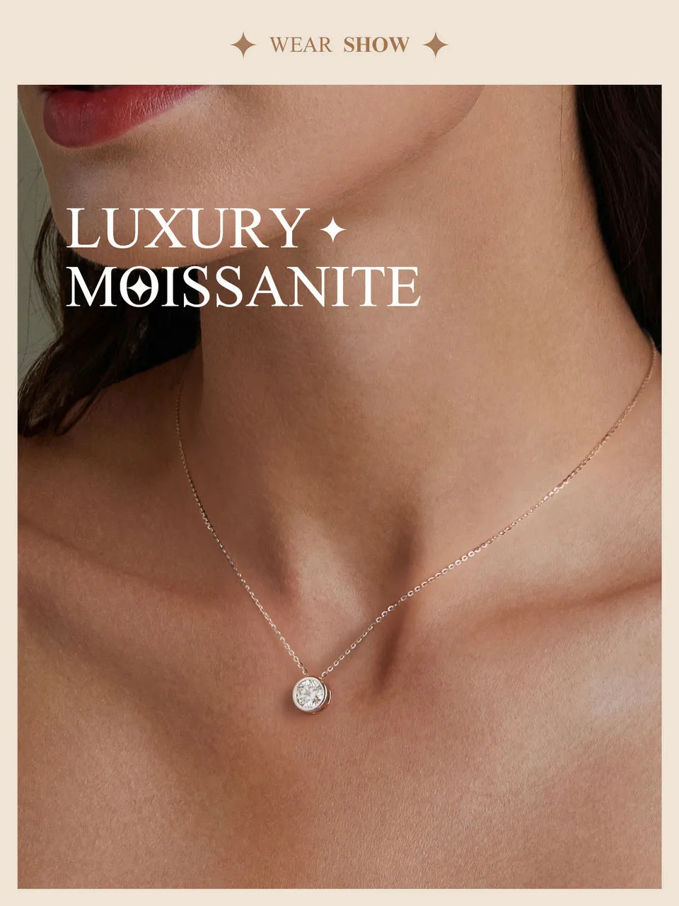 Collier Moissanite 1 Carat Diamant VVS1