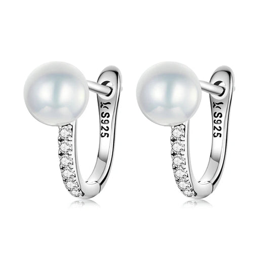 Boucles d’oreilles Perle & Zircon