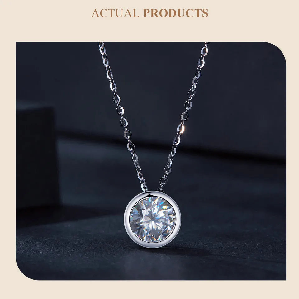 Collier Moissanite 1 Carat Diamant VVS1