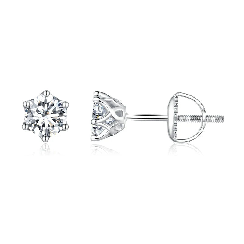 Boucles d’Oreilles en argent 925 avec Moissanite