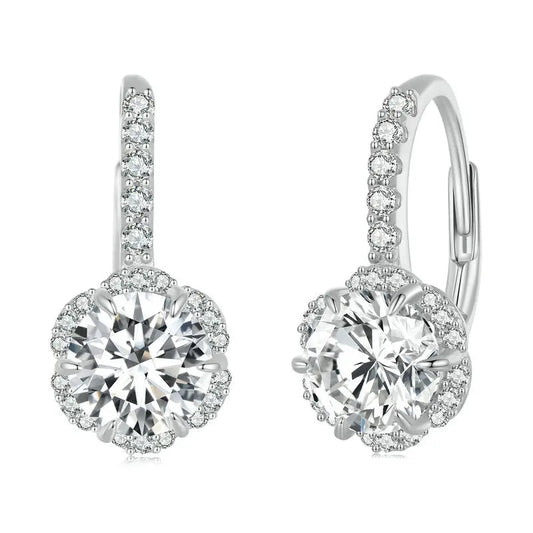 Boucles d’Oreilles Créoles en Moissanite 1 Carat