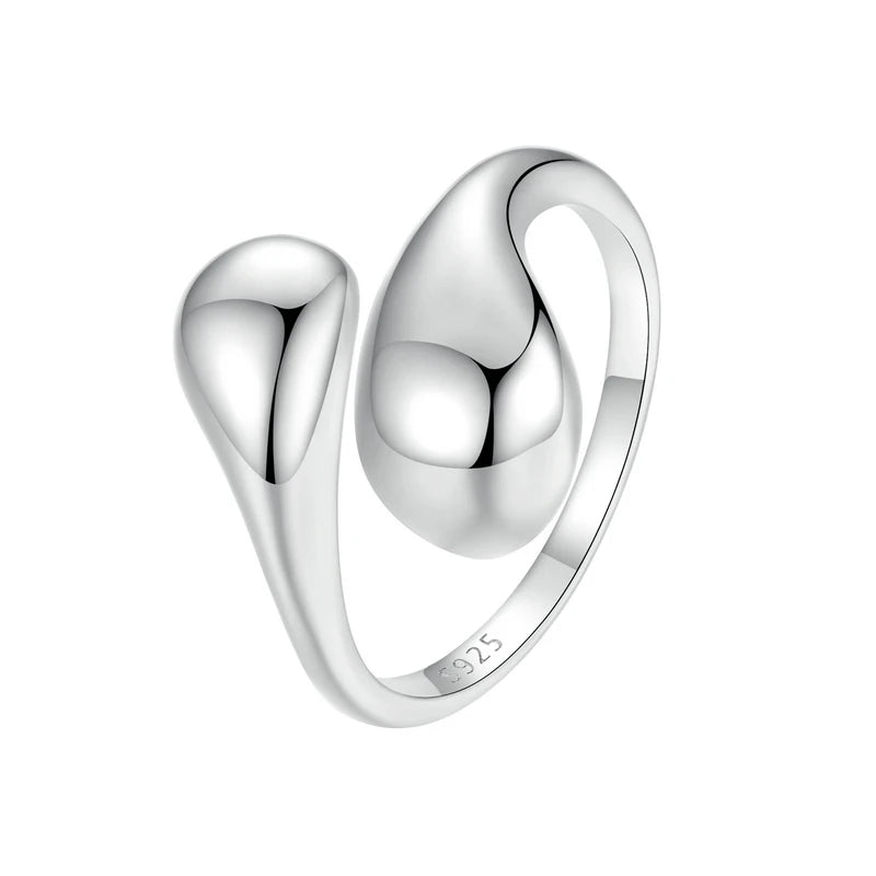 Bague Goutte d’Eau Épurée  Argent Sterling 925