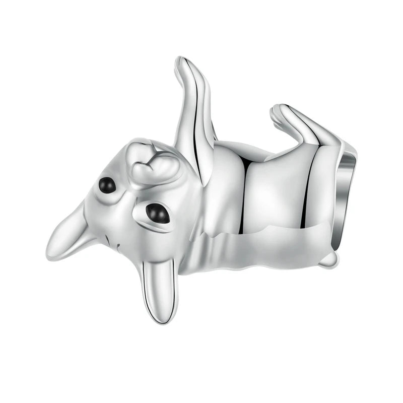 Charm Chien  Perle en Argent Sterling 925