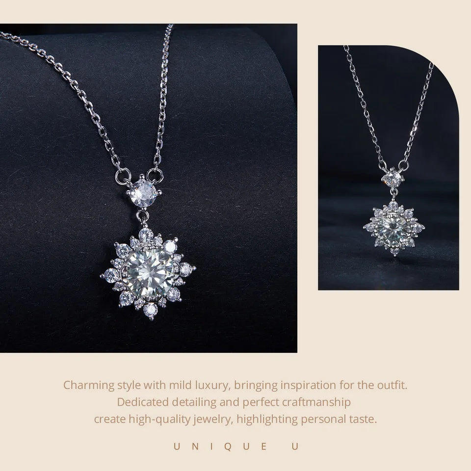 Collier Élégance en Moissanite et Argent Sterling 925