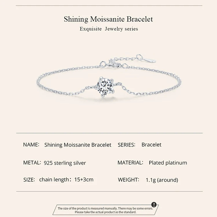 Bracelet Brillance Éternelle en Moissanite