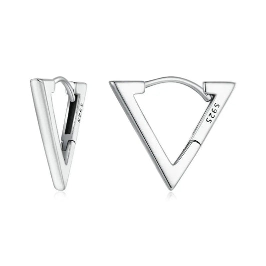 Boucles d'Oreilles Triangle  Argent Sterling 925