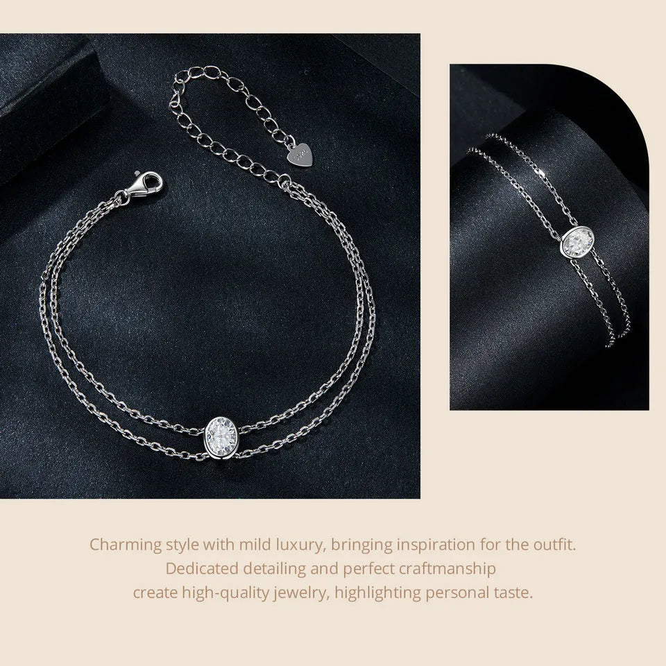 Bracelet Éclat Pur en Moissanite VVS1