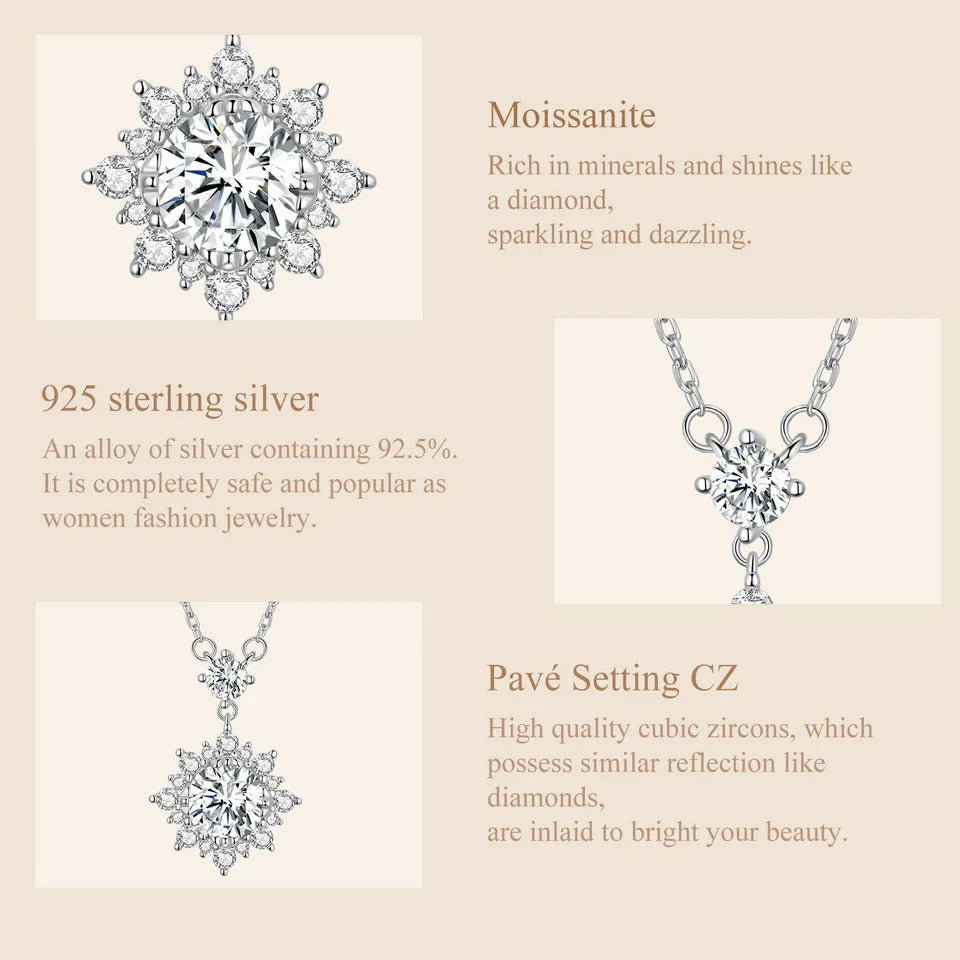 Collier Élégance en Moissanite et Argent Sterling 925