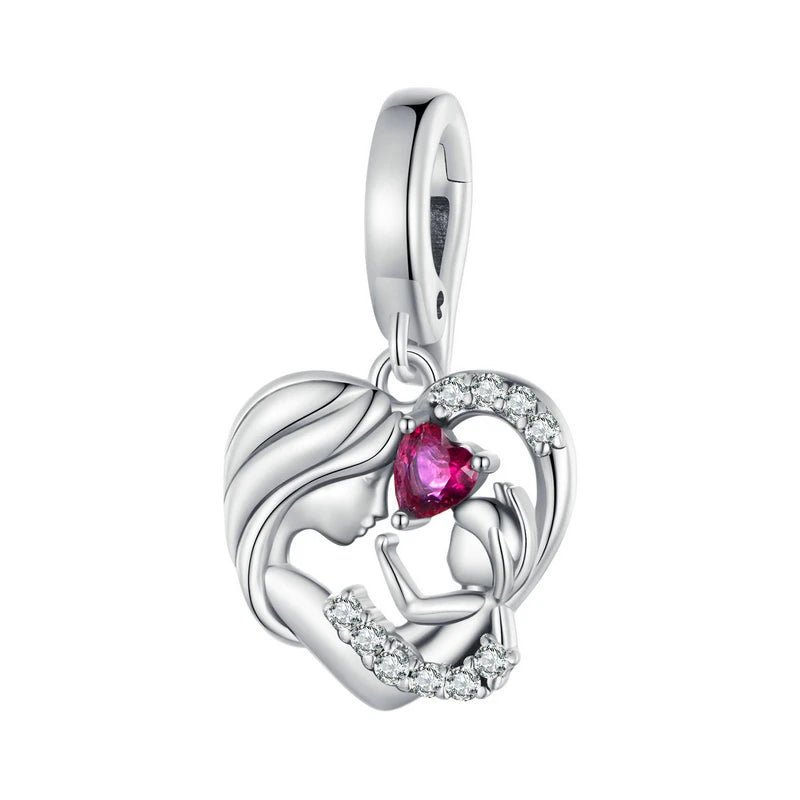 Charm Cœur Scintillant  Argent Sterling 925