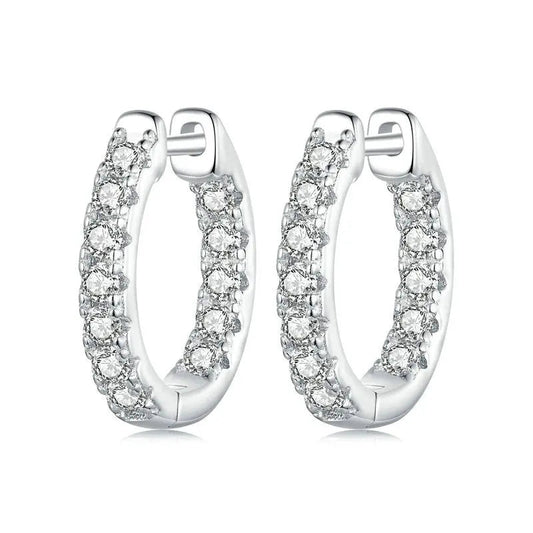 Boucles d’Oreilles Créoles en Moissanite VVS1