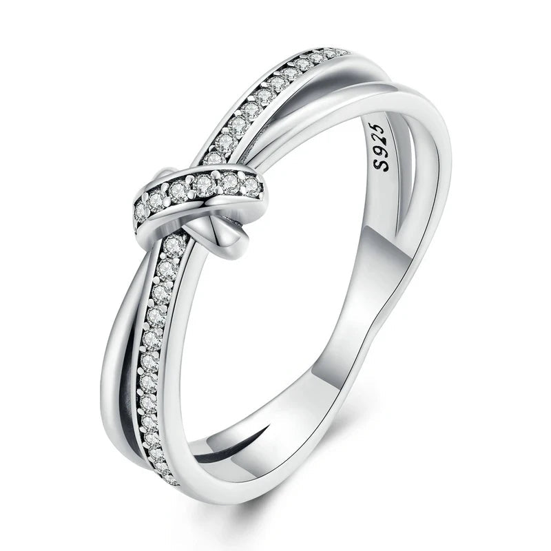 Bague Nœud Double  Argent Sterling 925