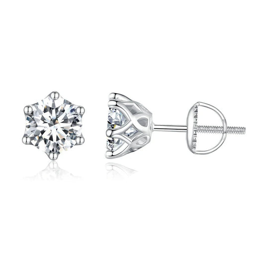 Boucles d’Oreilles en argent 925 avec Moissanite