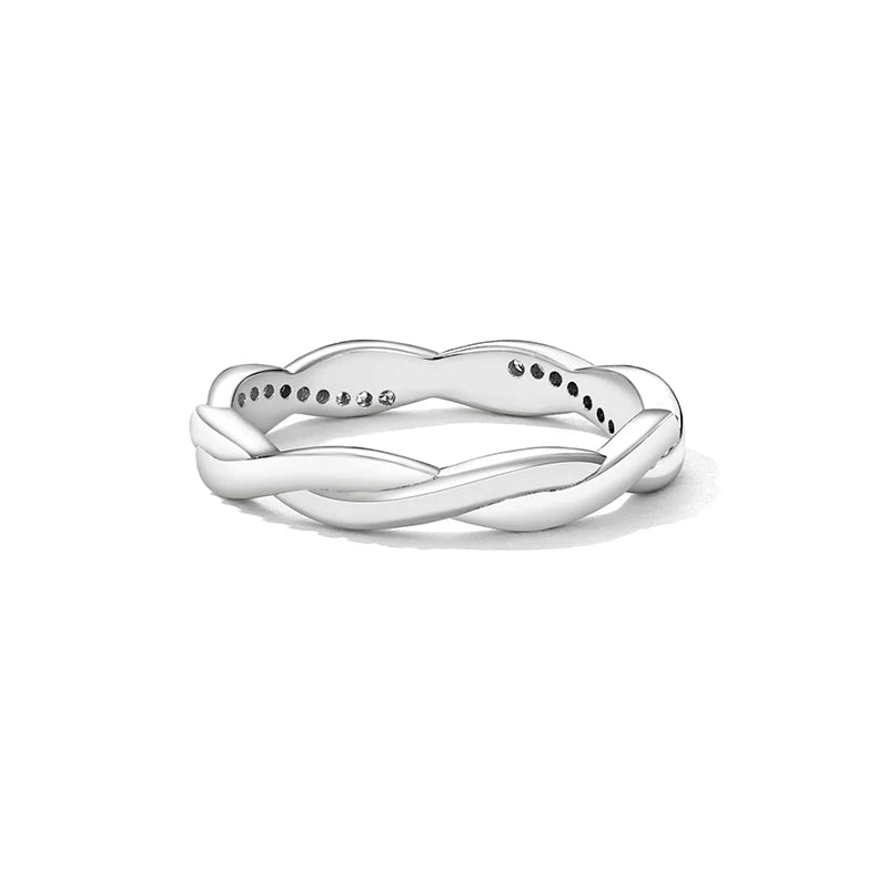 Bague Twist Éternité  Argent Sterling 925 Plaqué Or 14K